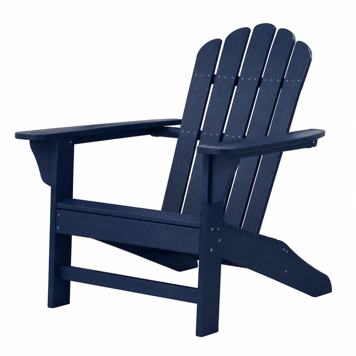 Fauteuil de jardin Adirondack 83 x 79 x 98 cm en plastique bleu marine à dossier incliné