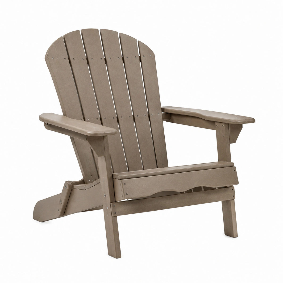 Fauteuil de jardin 80 x 92 x 98 cm en plastique taupe style Adirondack
